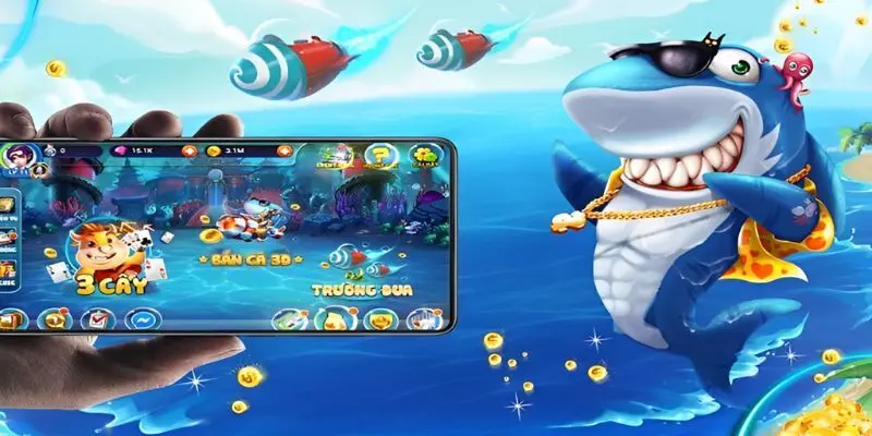 Màn chơi bắn cá 3D rực rỡ với boss khổng lồ xuất hiện giữa đại dương