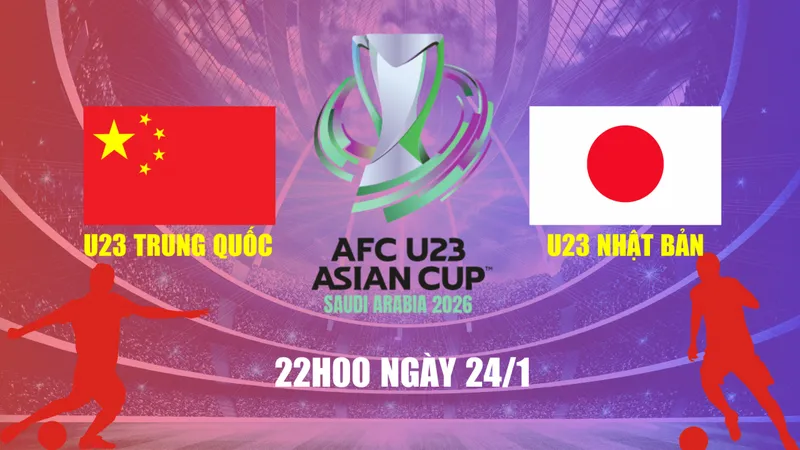 Cầu thủ U23 Trung Quốc và U23 Nhật Bản tranh chấp bóng trên sân - Phân tích chiến